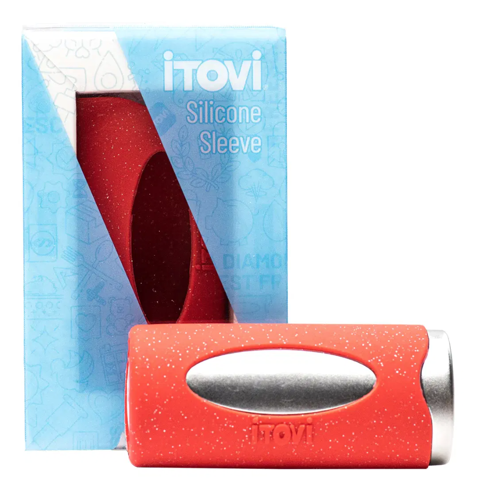 red sparkle sleeve for the itovi wellness scanner